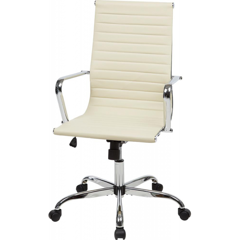 превью Кресло для руководителя Easy Chair 711 TPU бежевое (искусственная кожа, металл)