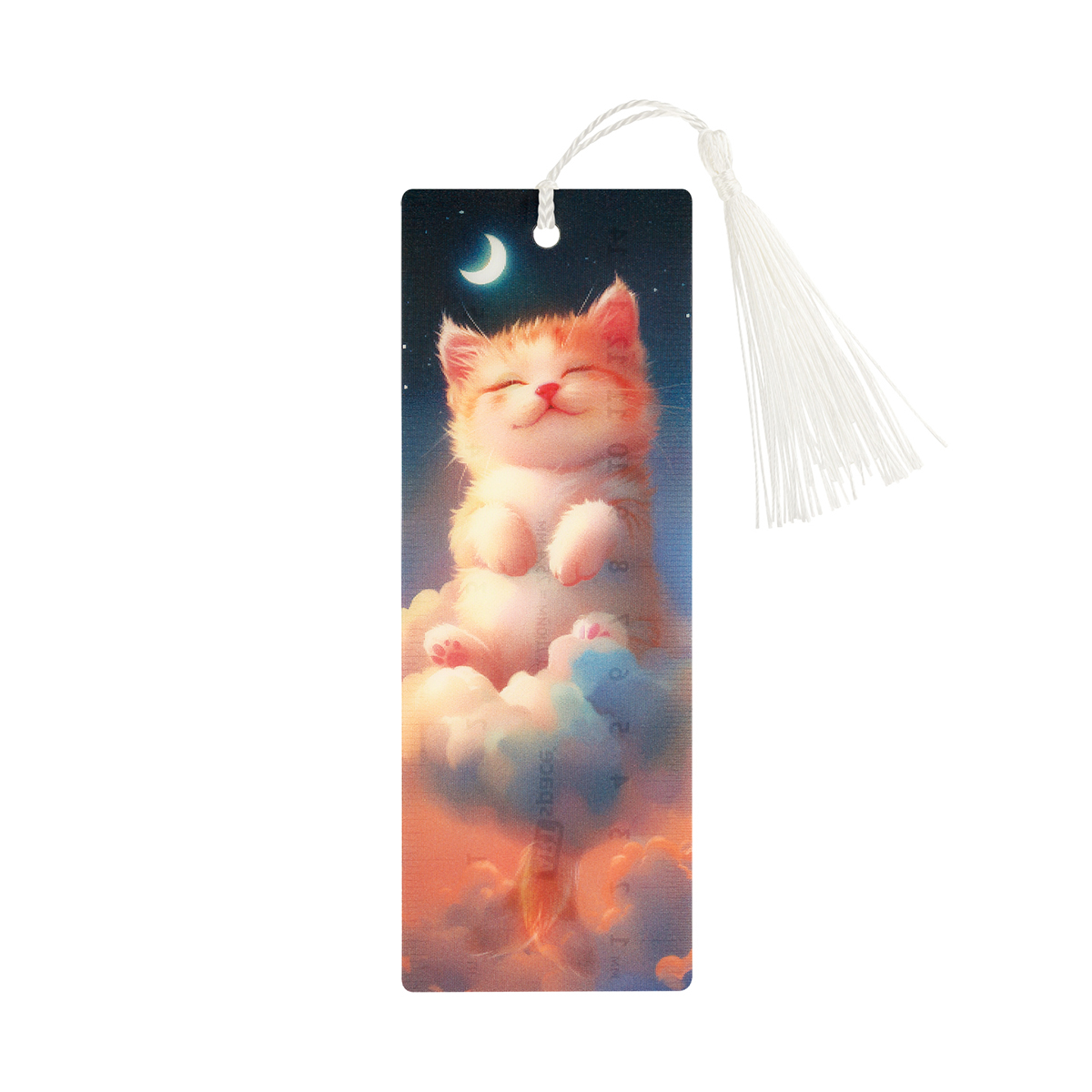 Закладка для книг 3D с линейкой, 150×55мм, ArtSpace «Cute kitten», декоративный шнурок
