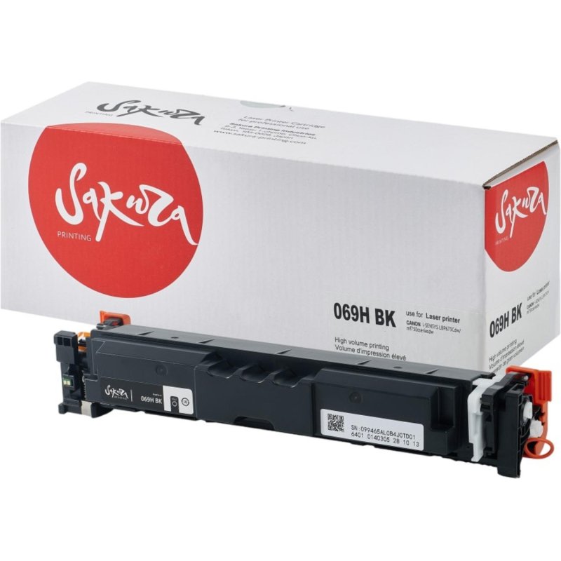 Картридж лазерный Sakura 069H BK чер. пов. емк для Canon LBP673Cdw/MF752Cdw
