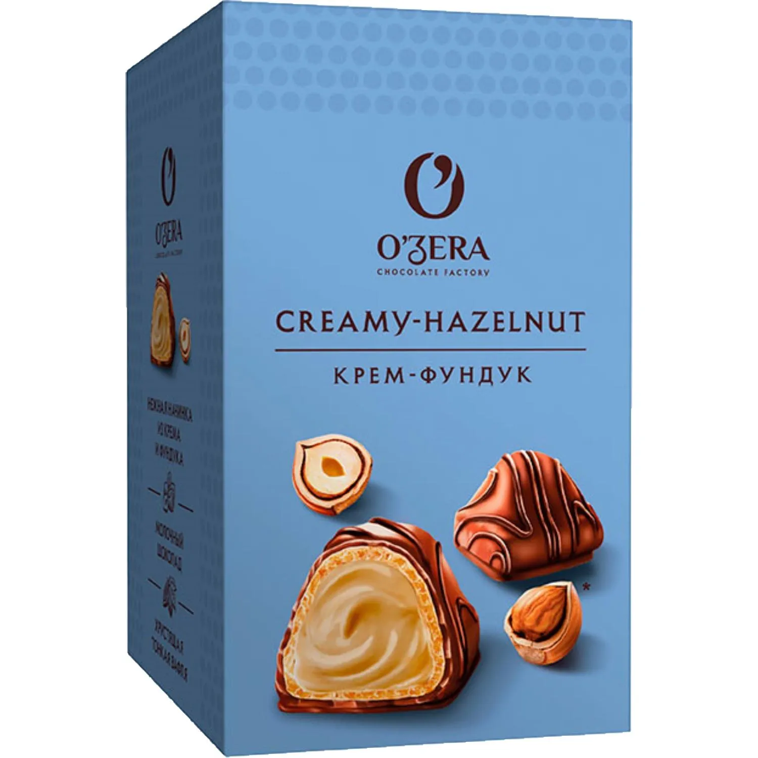 Конфеты вафельные Ozera с мол. ореховой нач в молочном шоколаде,150г ВК417