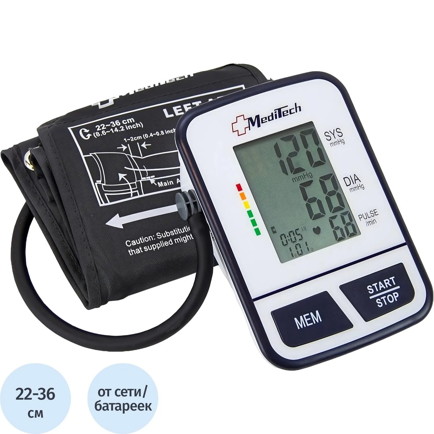Тонометр MediTech МТ-30 (манжета 22-36 см, с поверкой РФ)