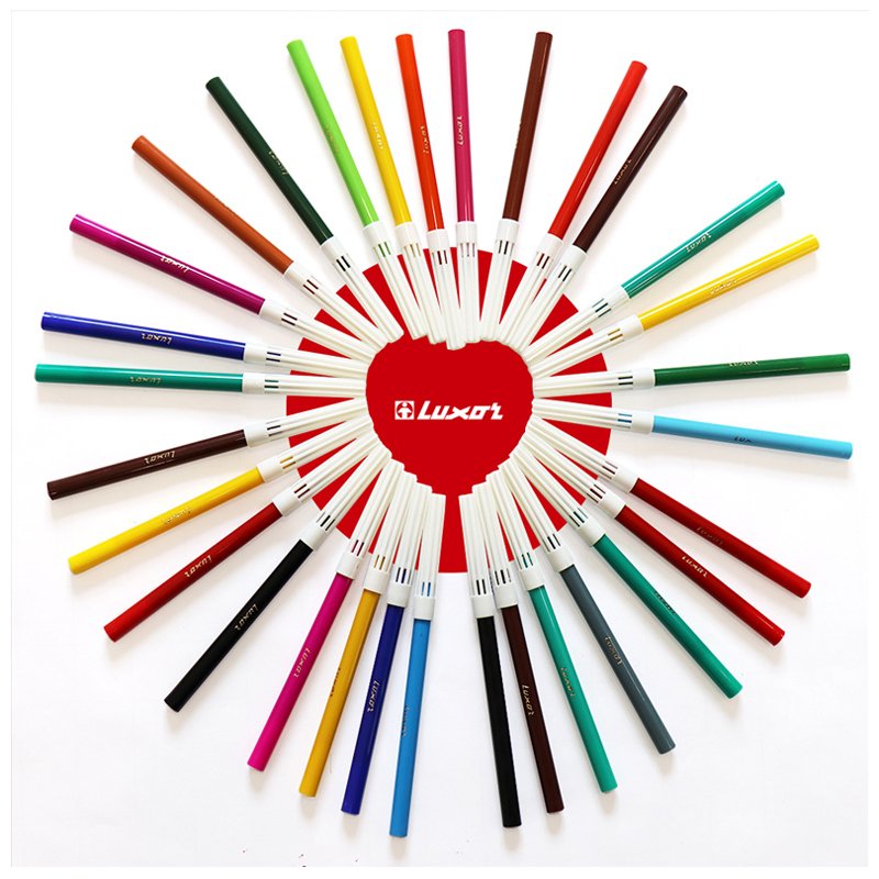 Фломастеры Luxor «Coloring», 12цв., смываемые, картон, европодвес