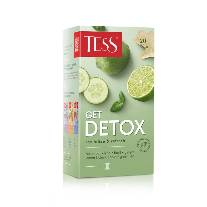 Чай Tess Get Detox revitalize&refresh зеленый 20 пакетиков