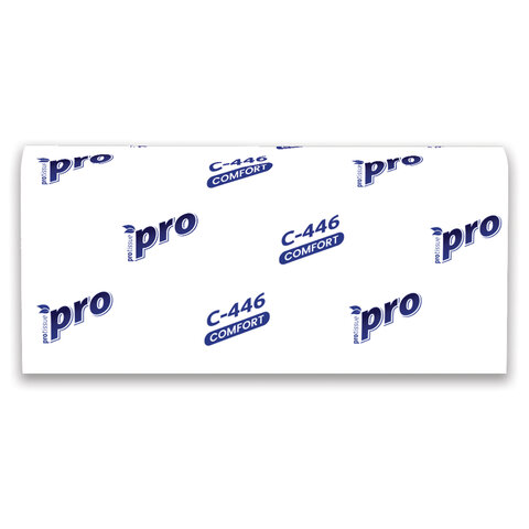 Полотенца бумажные 200 шт., PROtissue (H2) PREMIUM, 1-слойные, белые, КОМПЛЕКТ 28 пачек, 24×21.5 см, Z-сложение
