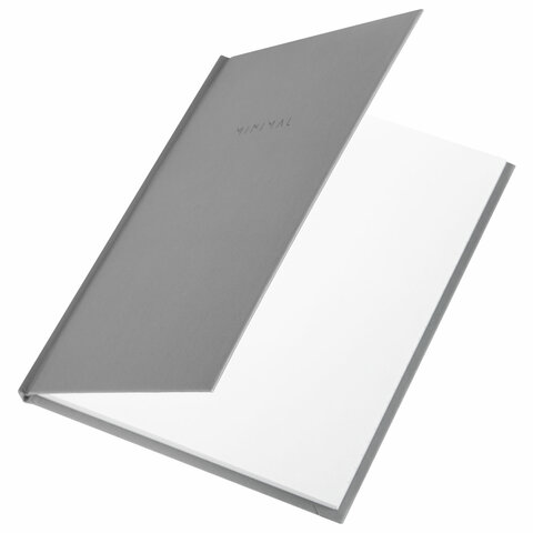 Блокнот МАЛЫЙ ФОРМАТ 110×147 мм, А6, 80 л., твердый, клетка, BRAUBERG «Minimal», серый
