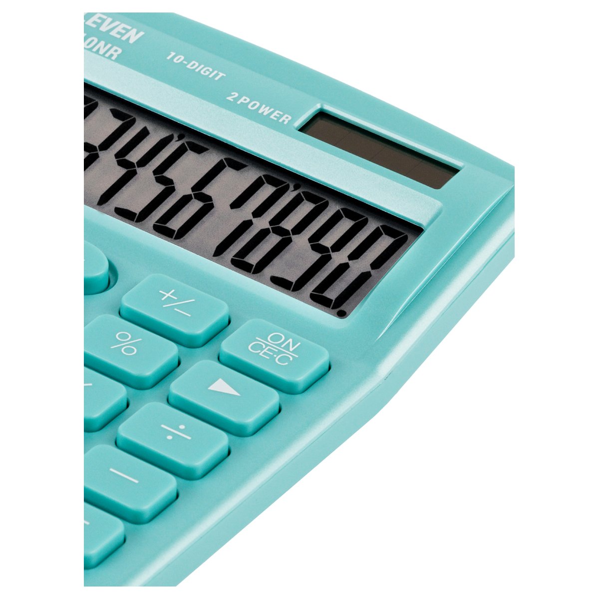 Калькулятор настольный Eleven SDC-810NR-GN, 10 разрядов, двойное питание, 127×105×21мм, бирюзовый