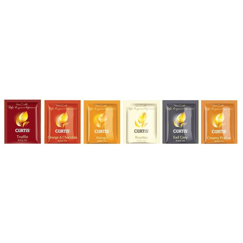 Чай CURTIS «Dessert Tea Collection», набор 30 пакетиков,  (6 вкусов по 5 пакетиков), 58.5 г