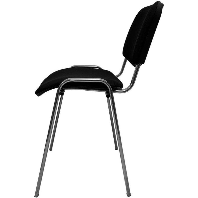 Стул КО_EChair Rio(ИЗО) ткань черная 101, каркас под хром