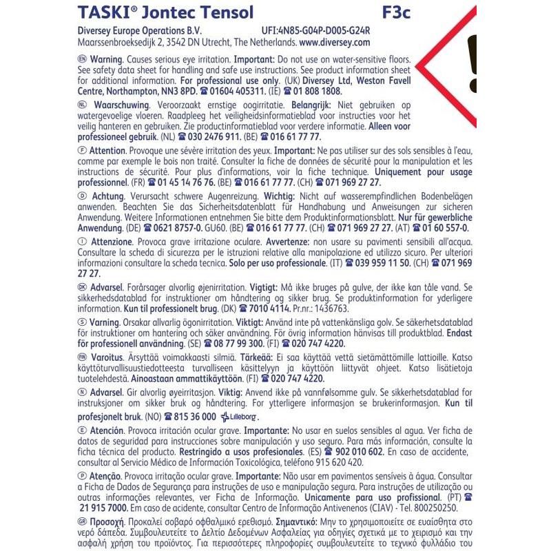 Средство для машинной и ручной мойки поверхностей Diversey Taski Jontec Tensol 5 л (концентрат)