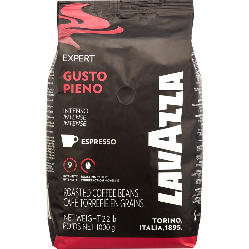 Кофе в зернах LAVAZZA (Лавацца) «Gusto Pieno Expert», натуральный, 1000 г, вакуумная упаковка