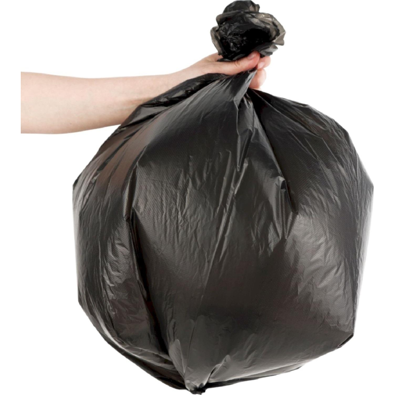 Мешки для мусора ПВД 60л 20мкм 30шт/рул черные 58×68см Элементари