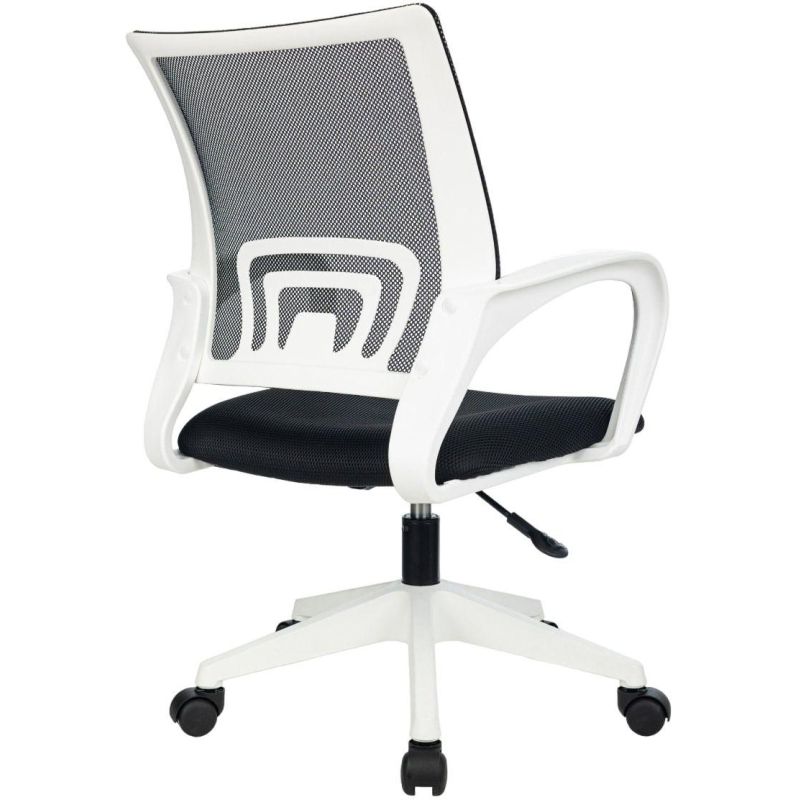 Кресло VB_Echair-396W (LT) сетка/ткань черный пластик белый