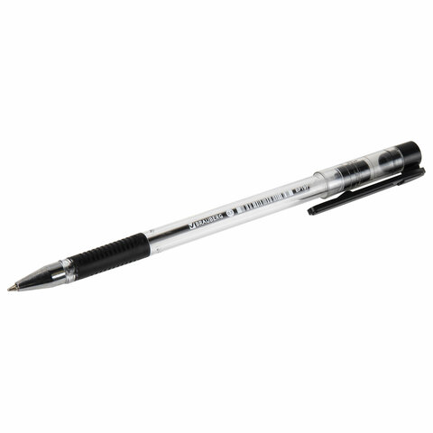 превью Ручка шариковая с грипом BRAUBERG «X-Writer», ЧЕРНАЯ, узел 0.7 мм, линия письма 0.35 мм