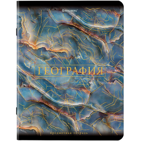 Тетради предметные, КОМПЛЕКТ 12 ПРЕДМЕТОВ, «MARBLE», 48 л., SoftTouch, фольга, BRAUBERG