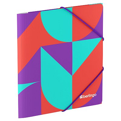 Папка для тетрадей на резинке Berlingo «Neonometry» А5+, 600мкм, с рисунком