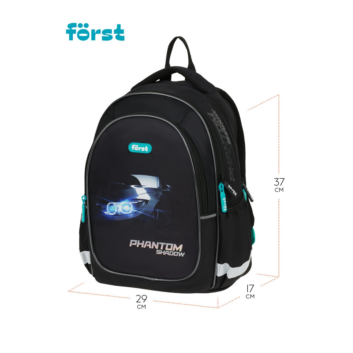 Рюкзак Först F-Cute «Phantom» 37×29×17 см, 3 отделения, 2 кармана, эргономичная спинка