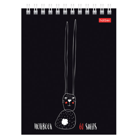Блокнот МАЛЫЙ ФОРМАТ А6, 60 л., гребень, картон, клетка, HATBER, «Нескучные герои», 088310