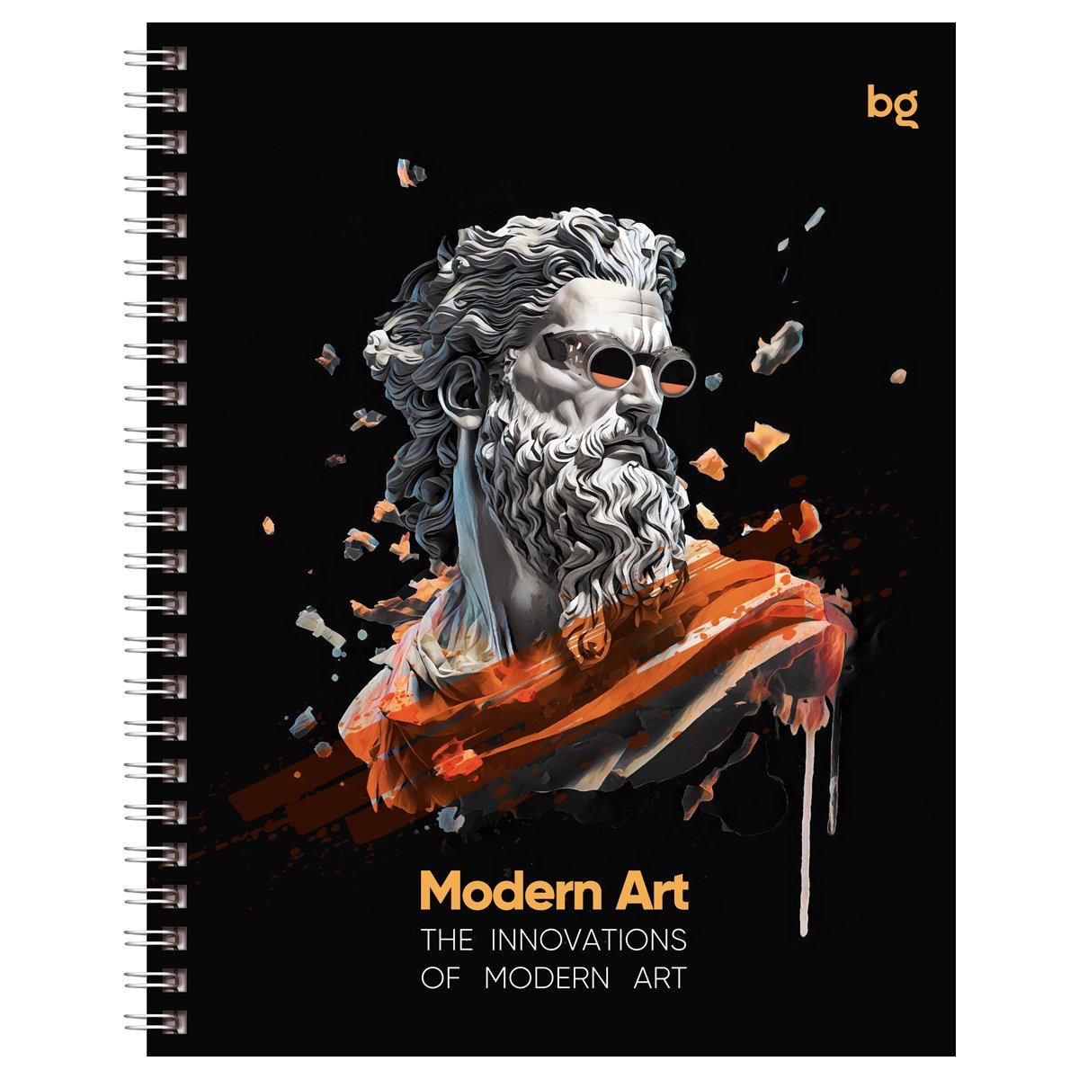 Тетрадь 96л., А5, клетка на гребне BG «Modern art»