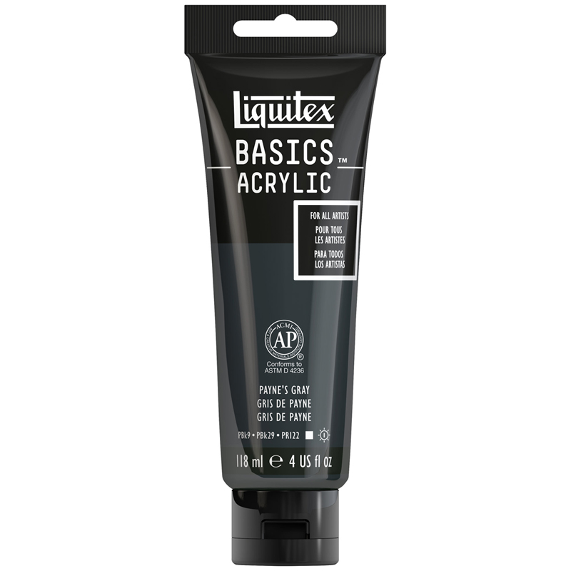 превью Краска акриловая художественная Liquitex «Basics», 118мл, туба, 310 серый пейн