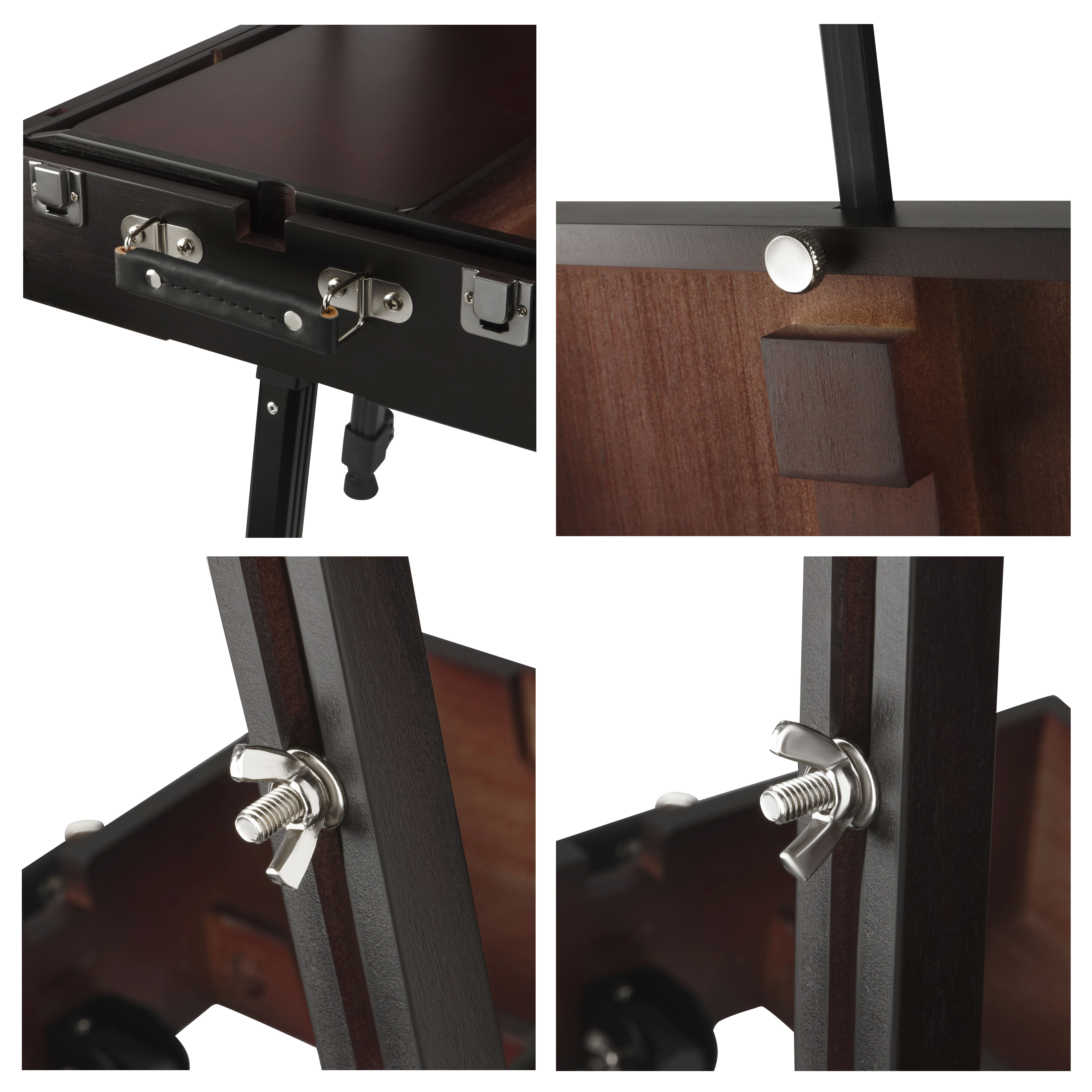 Этюдник напольный с ремнем и палитрой Гамма «Студия», 78×92×180см, сосна, коричневый