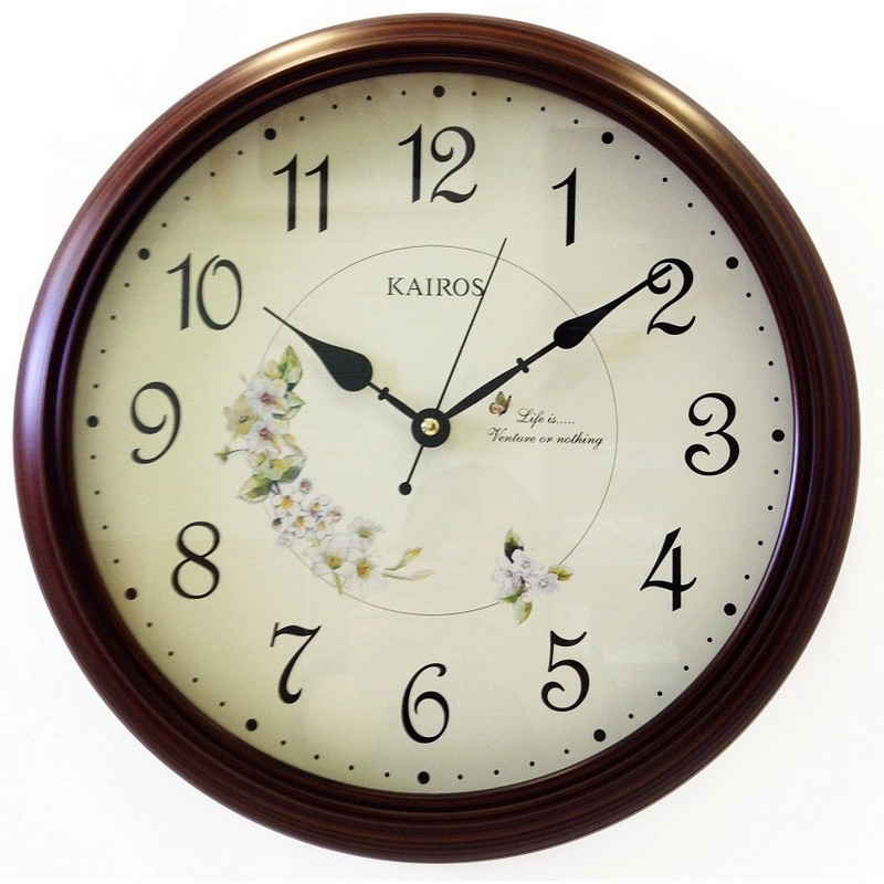 превью Часы настенные деревянные круглые Kairos KS-382-B 40×40×5.5 см
