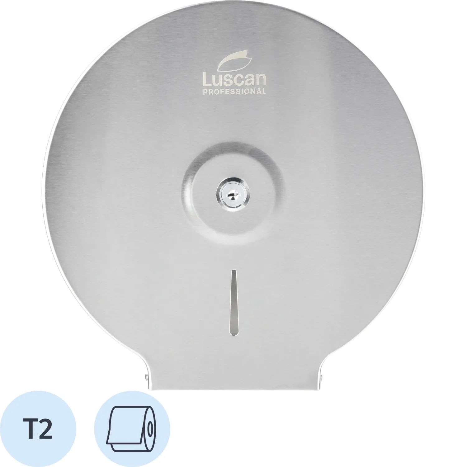 превью Диспенсер для туалетной бумаги рулонной Luscan Professional T2 серебристый