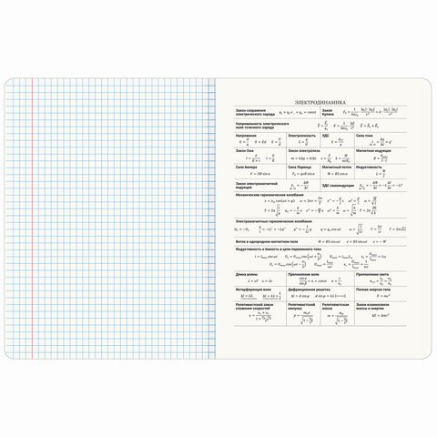 Тетрадь предметная «GRADIENT» 48 л., матовая ламинация, лак, ФИЗИКА, клетка, BRAUBERG