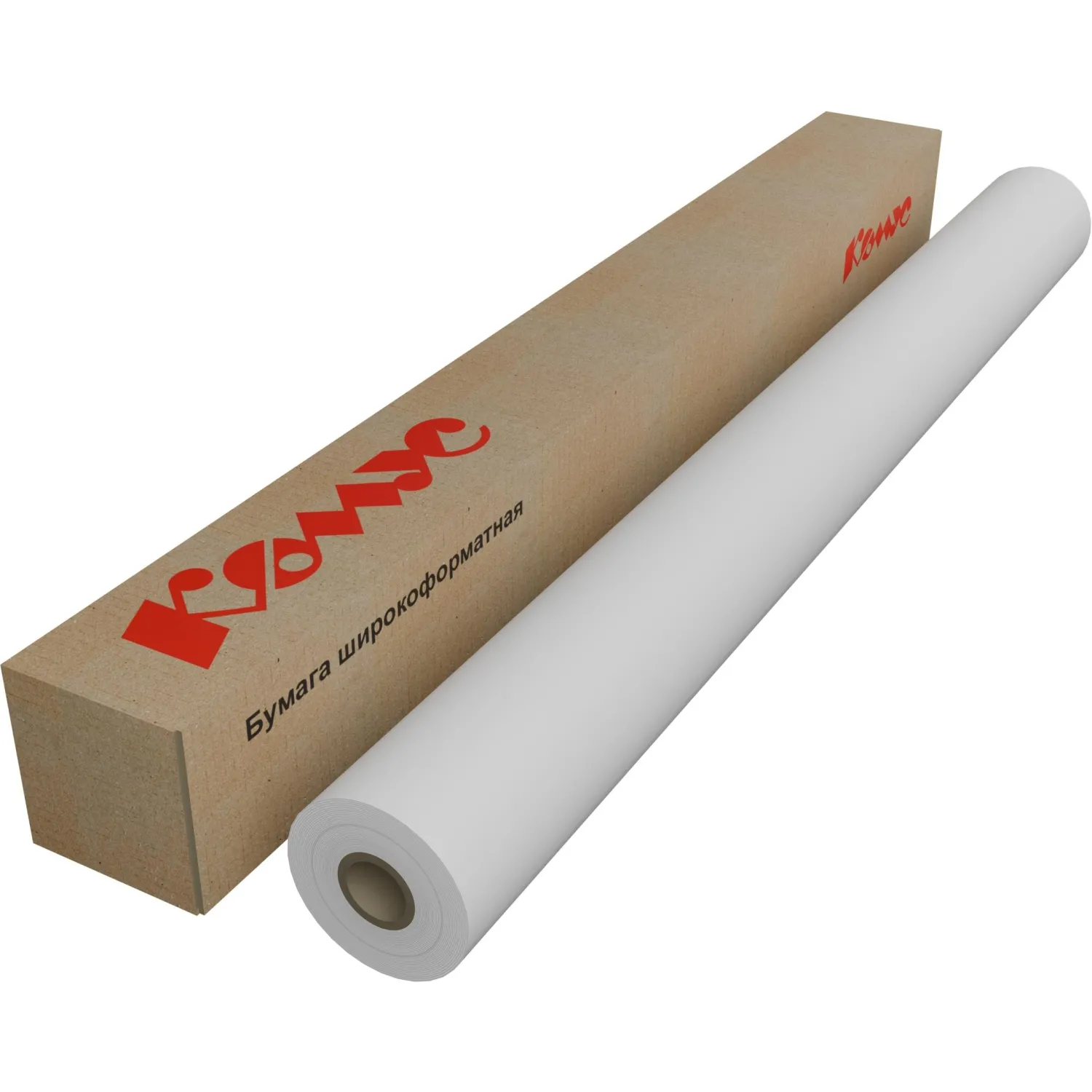 превью Бумага широкоформатная Комус (ProMega engineer Bright white) 80 г/кв.м, длина 30 м, ширина 914 мм, диаметр втулки 50.8 мм
