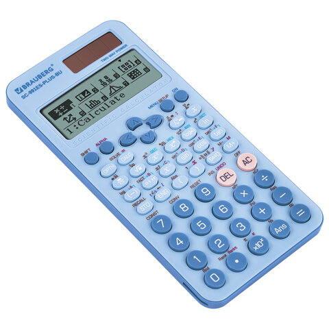 Калькулятор инженерный BRAUBERG SC-991ES-PLUS-BU (164×80 мм), 552 функции, 10+2 разряда, ГОЛУБОЙ