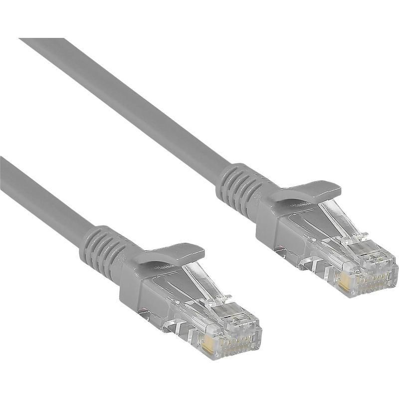 Патч-корд ExeGate UTP-RJ45-RJ45-5e-0.3M-GY, cat.5e, 0.3м, сер