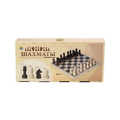 Настольная игра шахматы Рыжий кот обиход, дерев, лак., доска 290×145мм ИН-7520