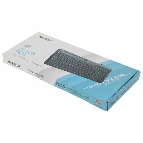 Клавиатура проводная A4TECH Fstyler FK25, USB, 103 кнопки, черная