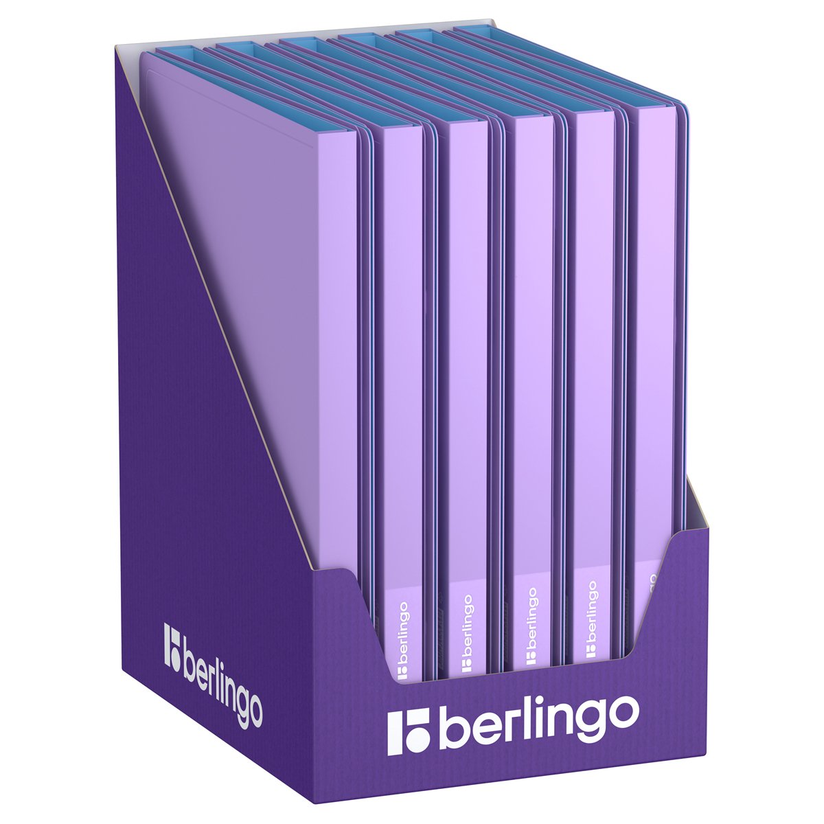 Папка с 30 вкладышами Berlingo «Haze», 17мм, 600мкм, с внутр. карманом, сиреневая, софт-тач
