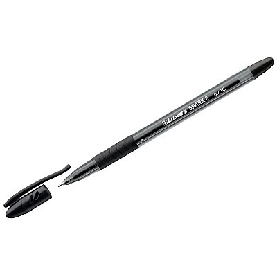 Ручка шариковая Luxor «Spark II» черная, 0.7мм, грип