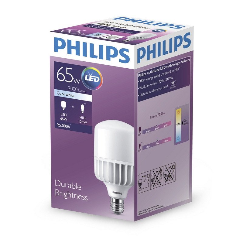 превью Лампа светодиодная Philips 65Вт E40 цилиндрическая 4000K нейтральный белый свет