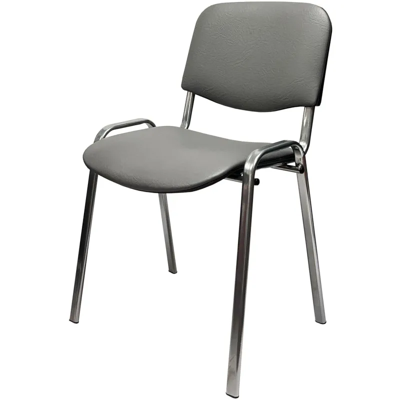 превью Стул офисный Easy Chair Изо РС01.00.10 серый (искусственная кожа, металл) (1905634)
