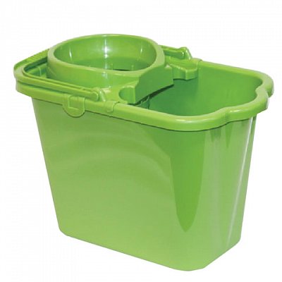 Ведро 9,5 л, с отжимом (сетчатый), пластиковое, цвет зеленый, IDEA