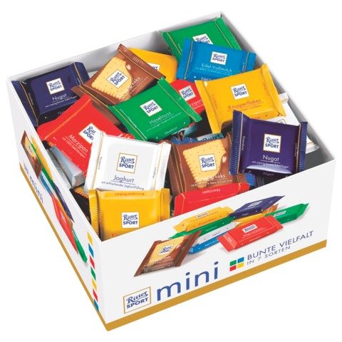 Шоколад Ritter sport мини-ассорти Bunter Mix (7вкусо, 84шт/уп)