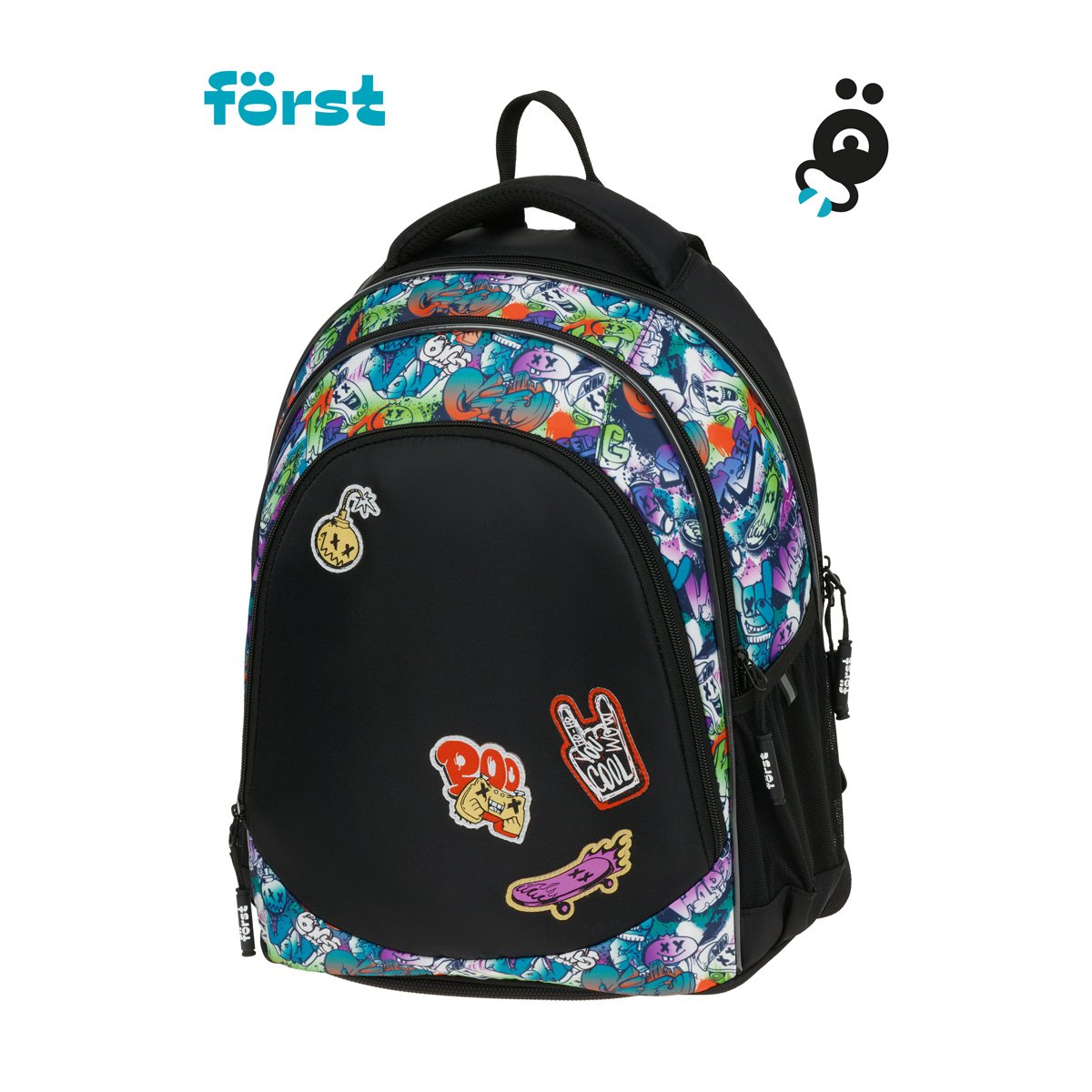 Рюкзак Först F-JUNIOR «Cool» 38×29×18 см, 3 отделения, 2 кармана, эргономичная спинка