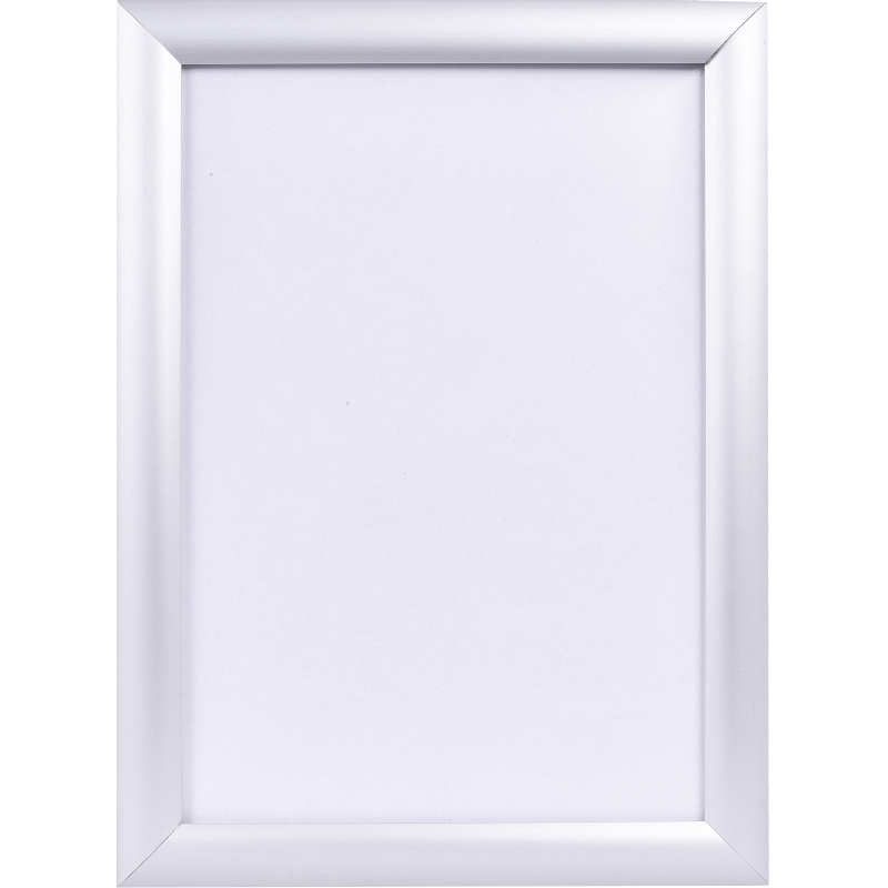 Рамка 210×297, серебро, метал., с клик профилем, ПЭТ стекло, 2011_04_72_045