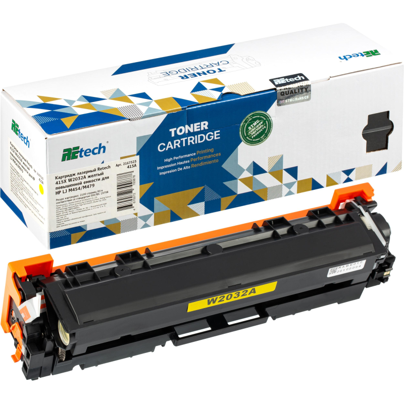 превью Картридж лазерный Retech 415X W2032A жел. для HP LJ M454/M479