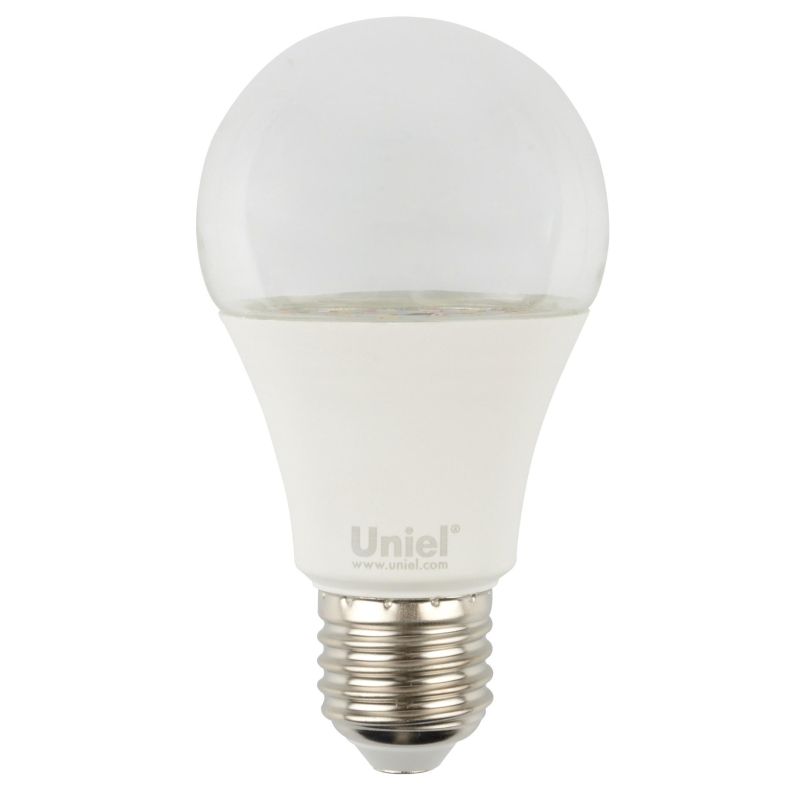 Фитолампа Uniel LED-A60-10W/SPFR/E27/CL PLP01WH форма A, прозрачная колба