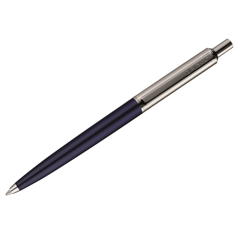 Ручка шариковая Diplomat Equipment blue цвет чернил синий цвет корпуса синий/серебристый (артикул производителя D10542991)