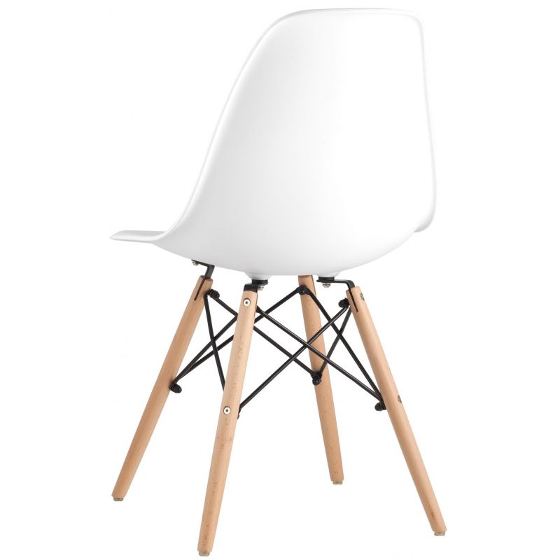 Стул для столовых SG_Eames белый PP деревянные ножки