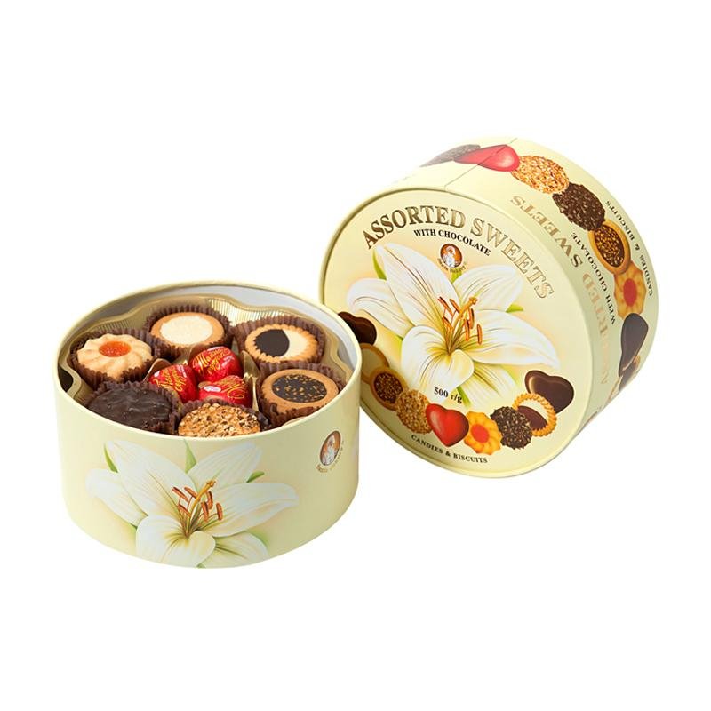 Печенье сдобное Бискотти Santa Bakery + шоколадные конфеты 500 г