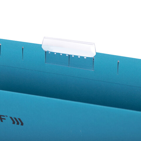 Подвесные папки А4/Foolscap (404×240 мм) до 80 л., КОМПЛЕКТ 10 шт., синие, картон, STAFF