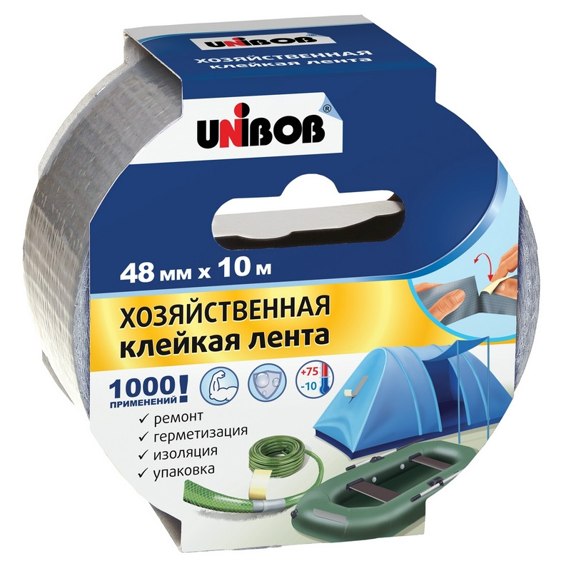 Клейкая лента Unibob 48 мм х 10 м (хозяйственная)