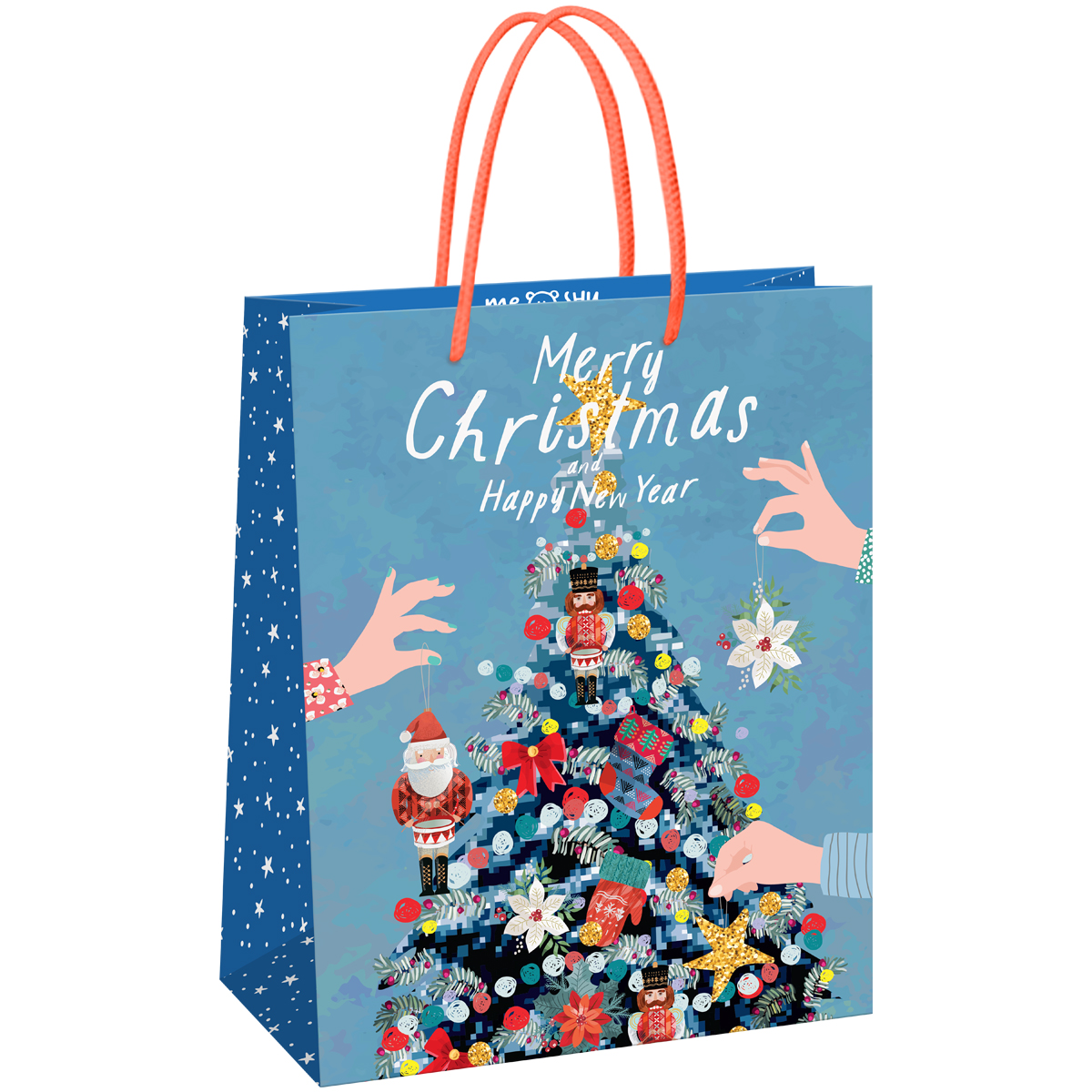 Пакет подарочный 26×32×12см MESHU «Christmas», матовая ламинация