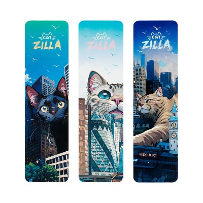 Закладка для книг, 47×176мм, MESHU «CatZilla», ассорти