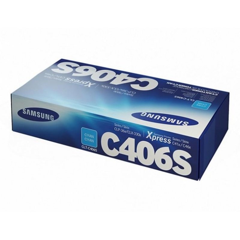 Тонер-картридж Samsung CLT-C406S ST986A голубой оригинальный